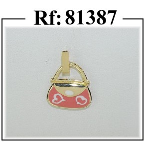 colgante bolso esmaltado